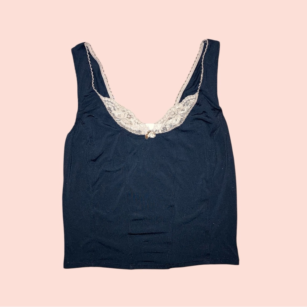 Black Cropped Tank Top